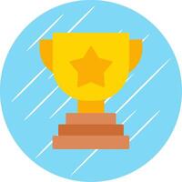 Trophy Flat Blue Circle Icon vector