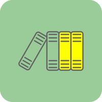 Files Filled Yellow Icon vector