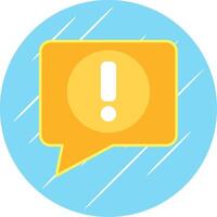 Alert Flat Blue Circle Icon vector