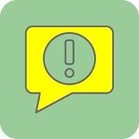 Alert Filled Yellow Icon vector