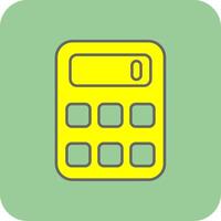 Calculator Filled Yellow Icon vector