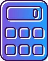 Calculator Gradient Filled Icon vector