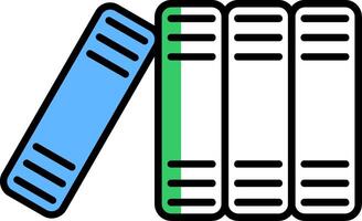 Files Filled Half Cut Icon vector