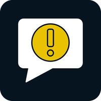 Alert Glyph Two Color Icon vector