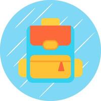 Backpack Flat Blue Circle Icon vector