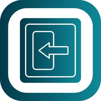 Log In Glyph Gradient Round Corner Icon vector