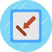 Objective Flat Blue Circle Icon vector