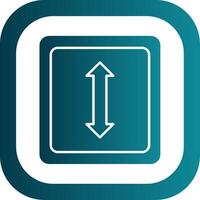 Double Arrow Glyph Gradient Round Corner Icon vector