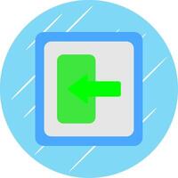 Log In Flat Blue Circle Icon vector
