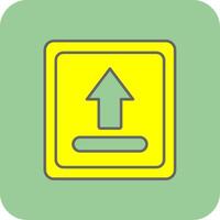 Uploading Filled Yellow Icon vector