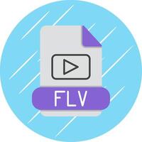 Flv Flat Blue Circle Icon vector