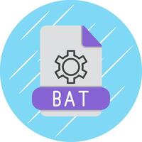 Bat Flat Blue Circle Icon vector