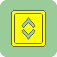 Up Down Filled Yellow Icon vector
