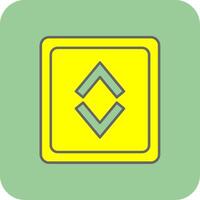 Up Down Filled Yellow Icon vector