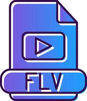 Flv Gradient Filled Icon vector