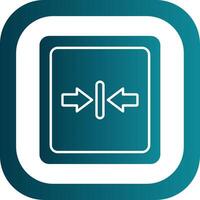 Minimize Glyph Gradient Round Corner Icon vector