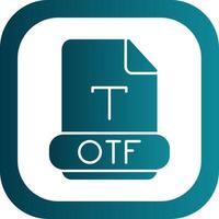 Otf Glyph Gradient Round Corner Icon vector