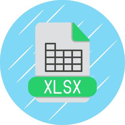 Xlsx Flat Blue Circle Icon