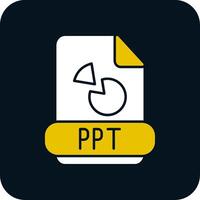 Ppt Glyph Two Color Icon vector
