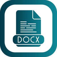 Docx Glyph Gradient Round Corner Icon vector