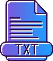 Txt Gradient Filled Icon vector
