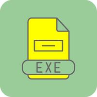 Exe Filled Yellow Icon vector