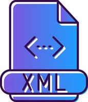 Xml Gradient Filled Icon vector