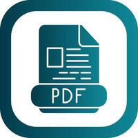 Pdf Glyph Gradient Round Corner Icon vector