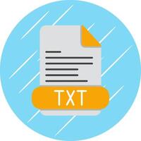 Txt Flat Blue Circle Icon vector