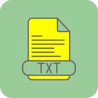 TXT lleno amarillo icono vector