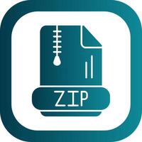 Zip Glyph Gradient Round Corner Icon vector