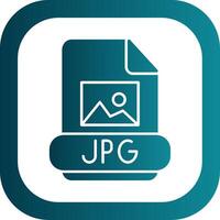 Jpg Glyph Gradient Round Corner Icon vector