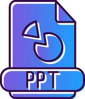 Ppt Gradient Filled Icon vector