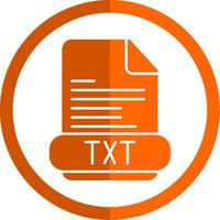 Txt Glyph Orange Circle Icon vector