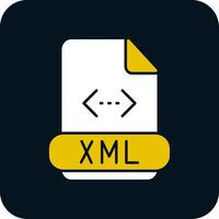 Xml Glyph Two Color Icon vector