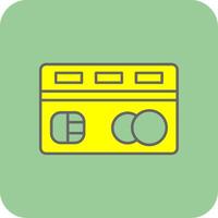 Credit Card Filled Yellow Icon vector