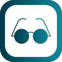 Eyeglasses Glyph Gradient Round Corner Icon vector