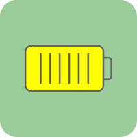 Battery Filled Yellow Icon vector