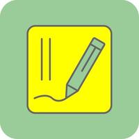 Edit Filled Yellow Icon vector