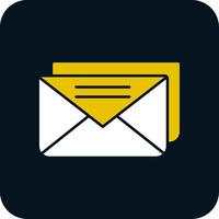 Email Glyph Two Color Icon vector