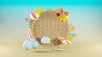 3D animation summer sales social media post template, suitable for product campaign. video