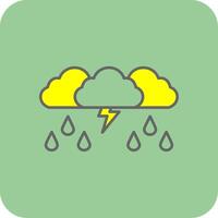 Storm Filled Yellow Icon vector