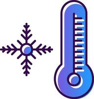 Snowflake Gradient Filled Icon vector