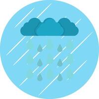 pesado lluvia plano azul circulo icono vector