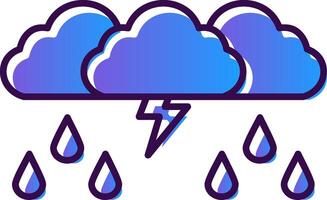 Storm Gradient Filled Icon vector