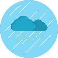 lluvioso plano azul circulo icono vector