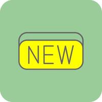 New Card Filled Yellow Icon vector