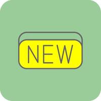 New Card Filled Yellow Icon vector