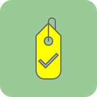 Tag Filled Yellow Icon vector