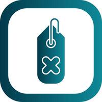 Tag Glyph Gradient Round Corner Icon vector